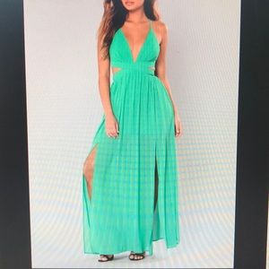 Green Long Maxi Dress